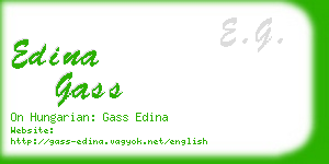 edina gass business card